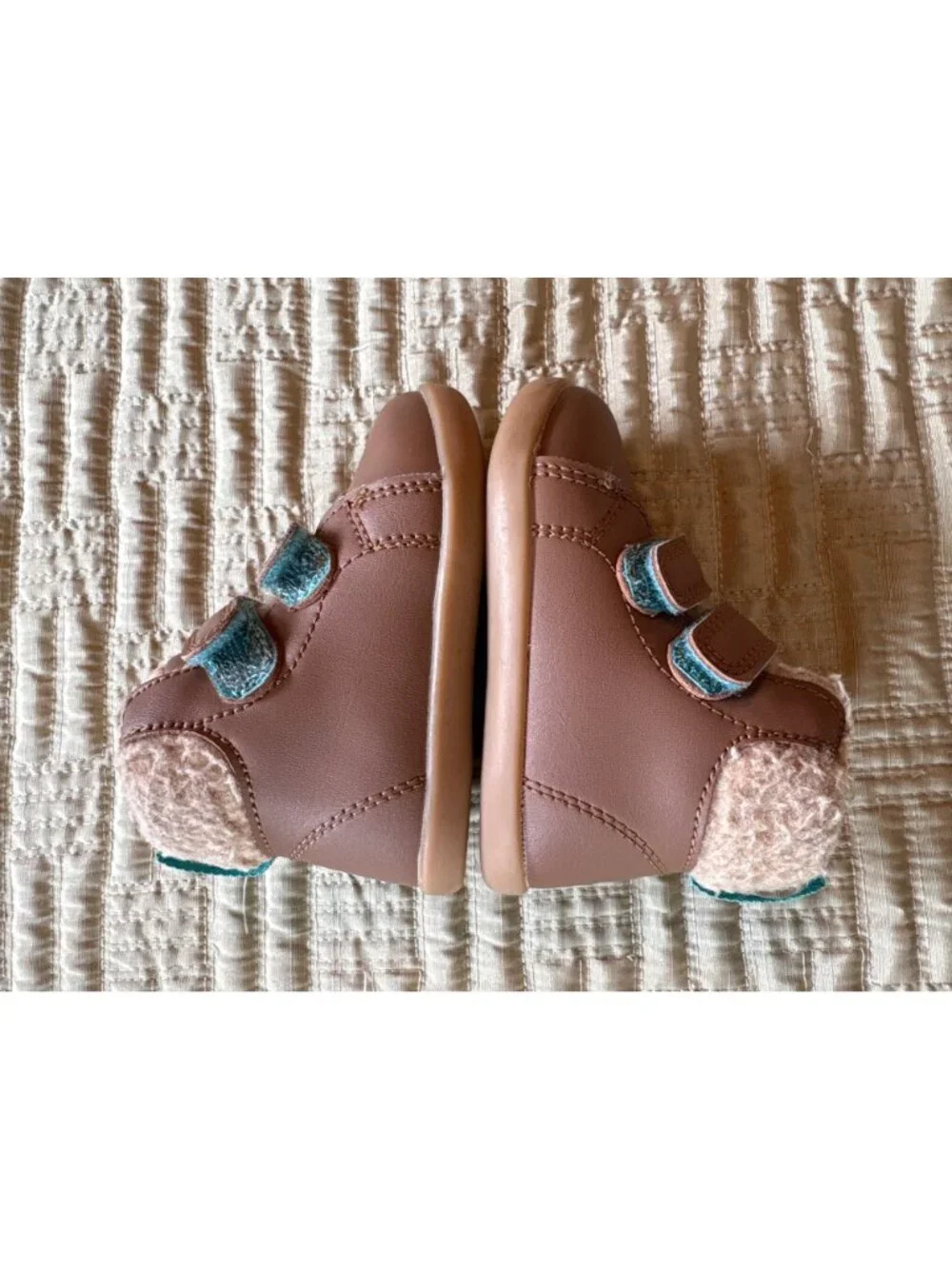 4.5 Child Ten Little First Walker Furry High Top Chestnut Brown